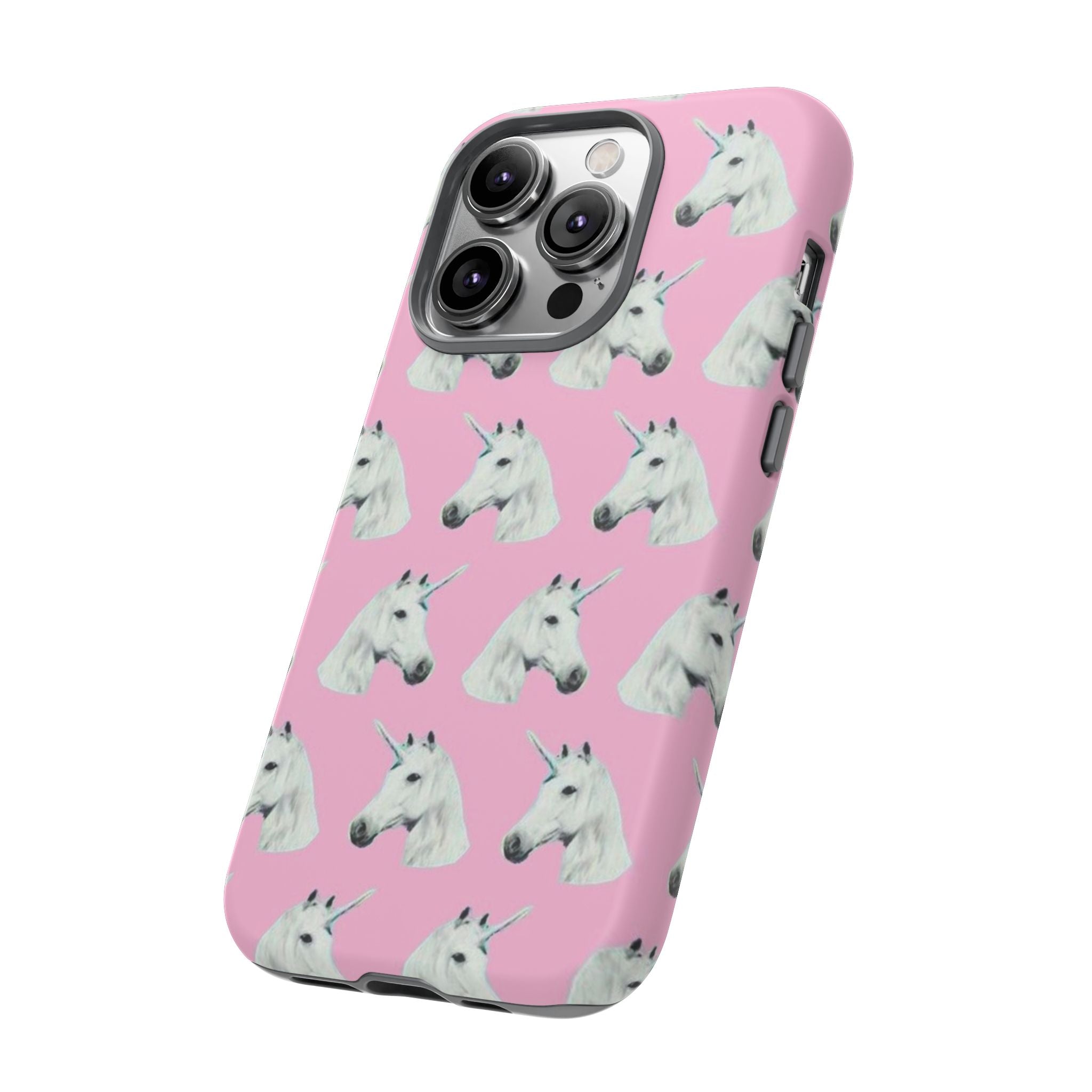 Unicorn Pattern Phone Case — Cute Pink Unicorn Head Protective Cover