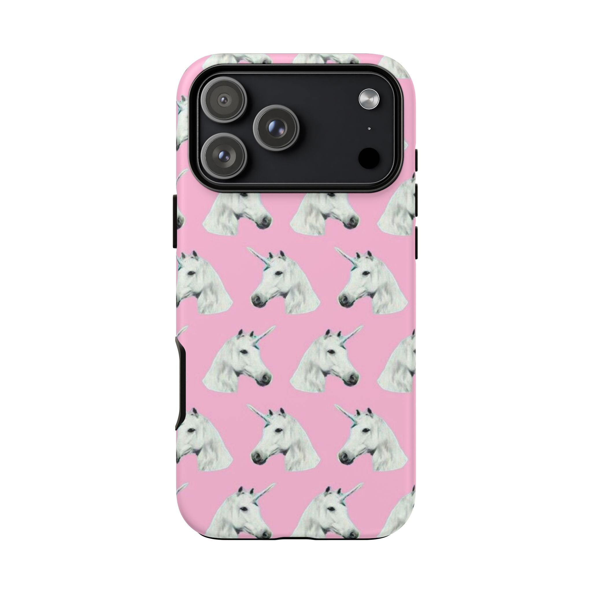 Unicorn Pattern Phone Case — Cute Pink Unicorn Head Protective Cover