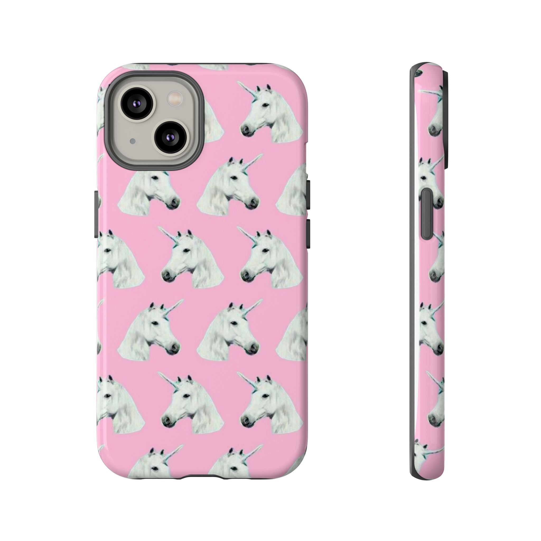 Unicorn Pattern Phone Case — Cute Pink Unicorn Head Protective Cover