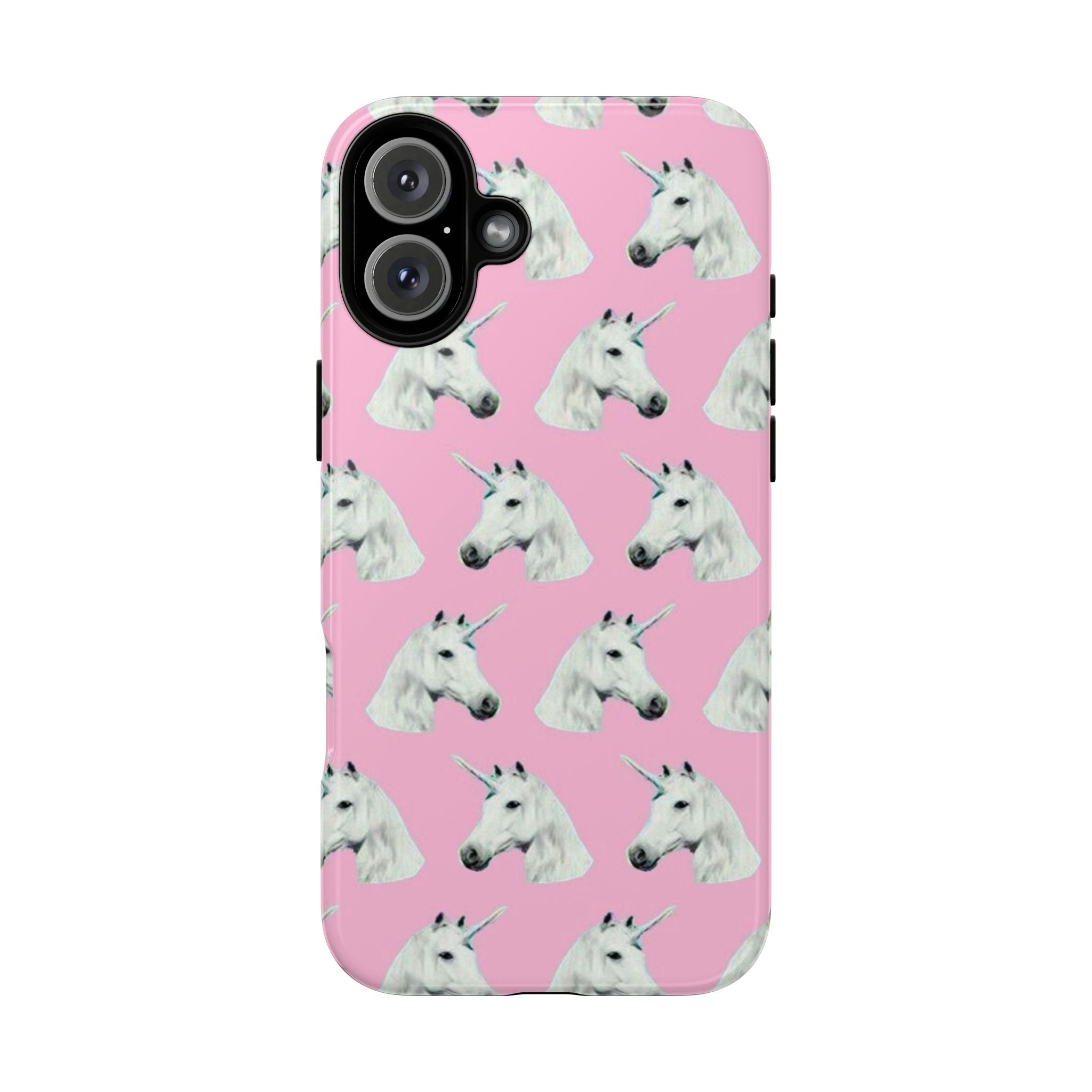 Unicorn Pattern Phone Case — Cute Pink Unicorn Head Protective Cover