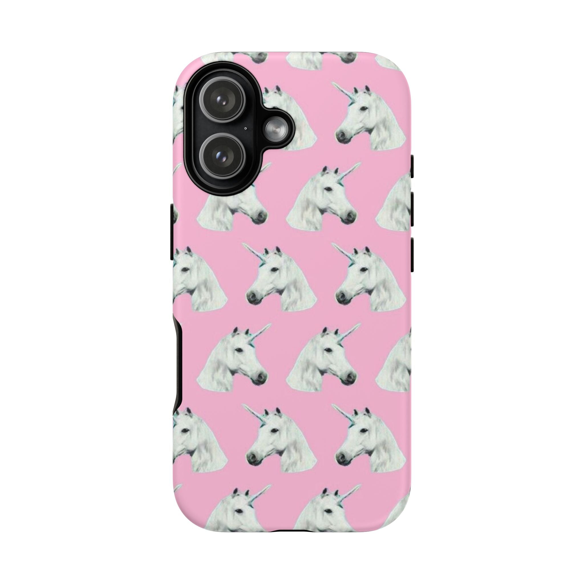 Unicorn Pattern Phone Case — Cute Pink Unicorn Head Protective Cover