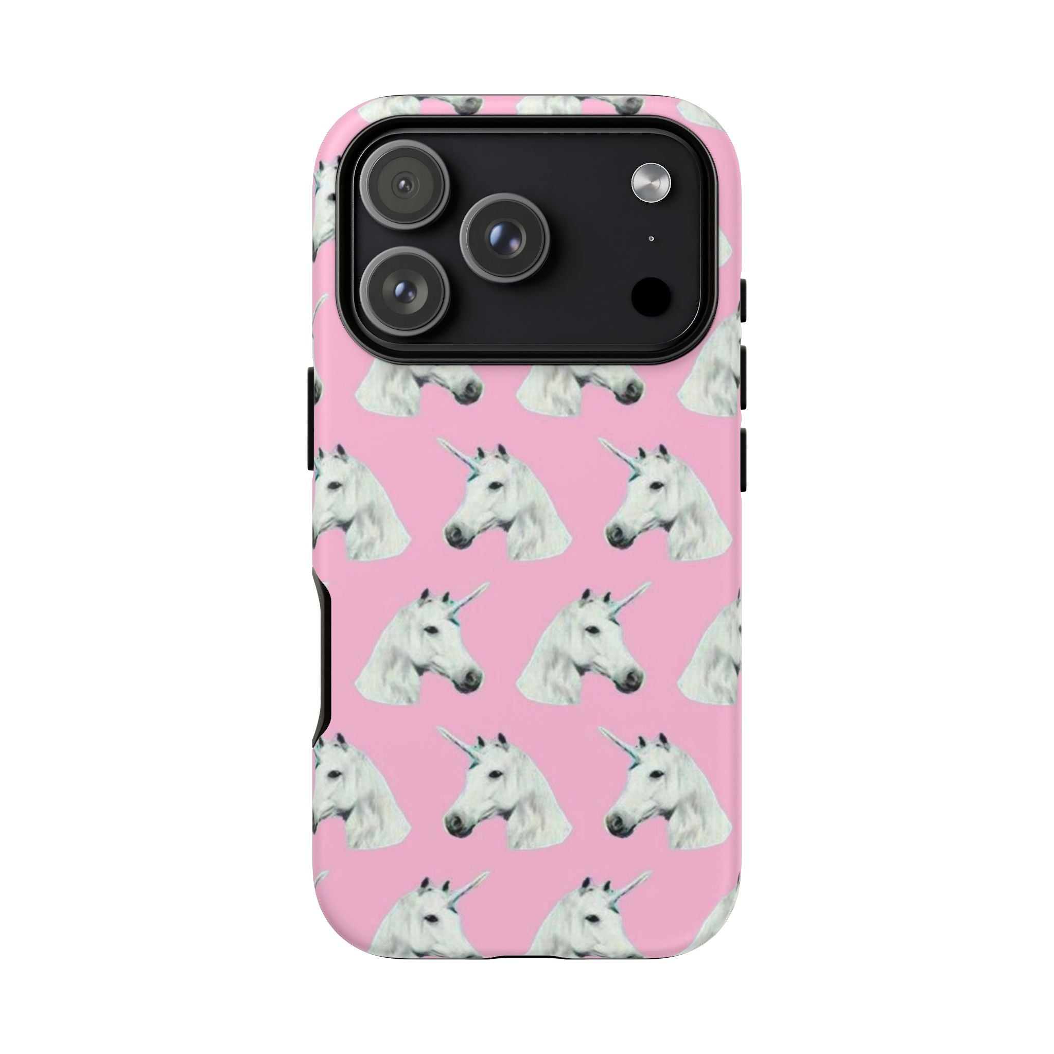Unicorn Pattern Phone Case — Cute Pink Unicorn Head Protective Cover