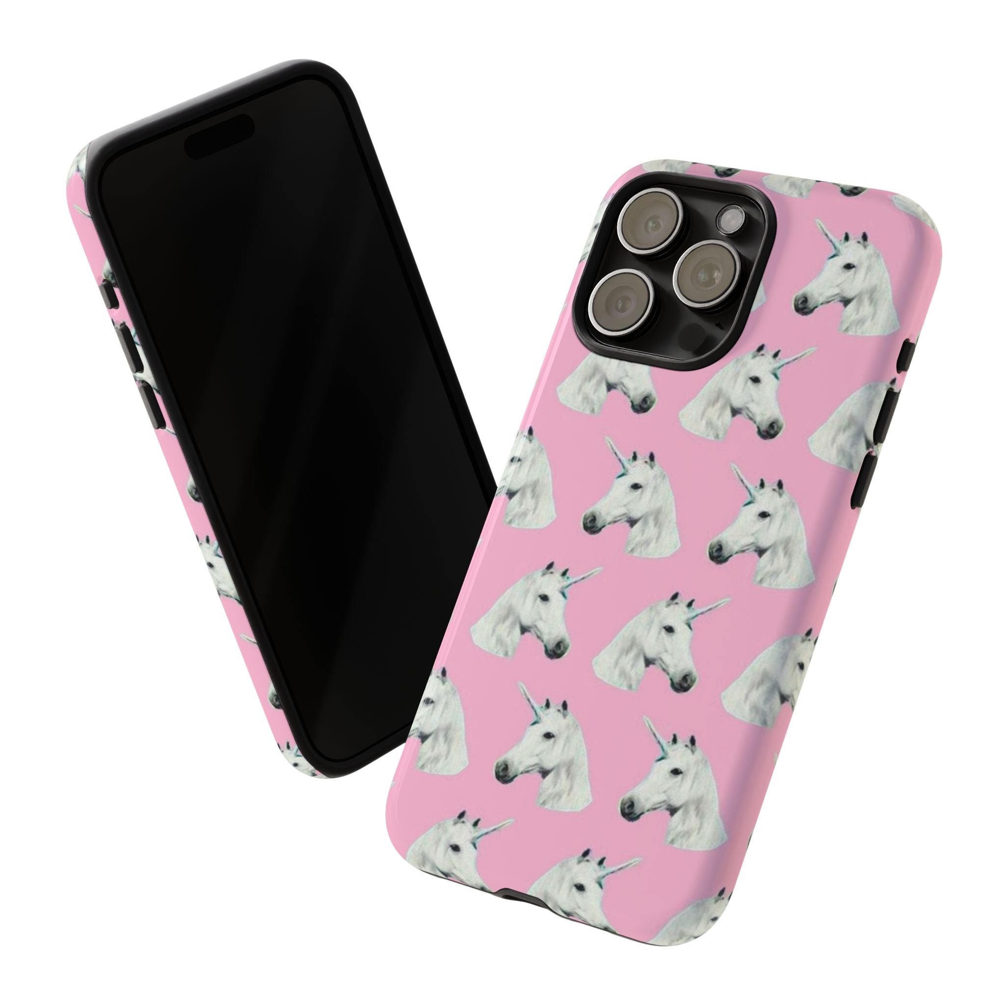 Unicorn Pattern Phone Case — Cute Pink Unicorn Head Protective Cover